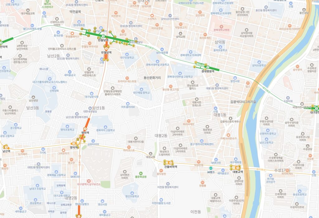 대봉동 상가임대 1층 26평 유럽풍 인테리어 완비된 카페 자리 4 대봉2동 지도