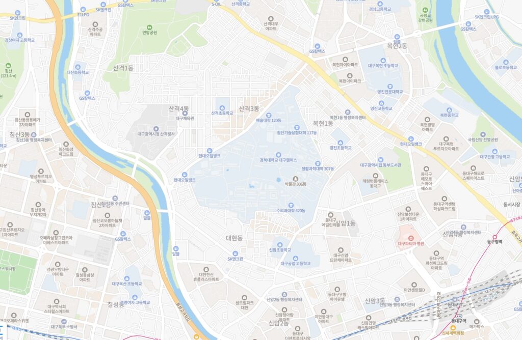 산격동 상가임대 경대 로데오거리 1층 상가 4 북구 경북대학교 지도