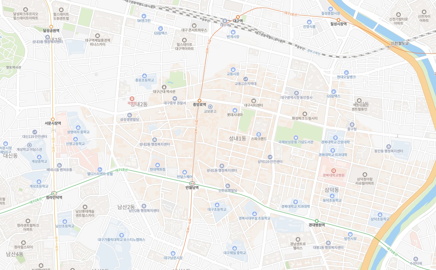 대구 교동 상가임대 지도