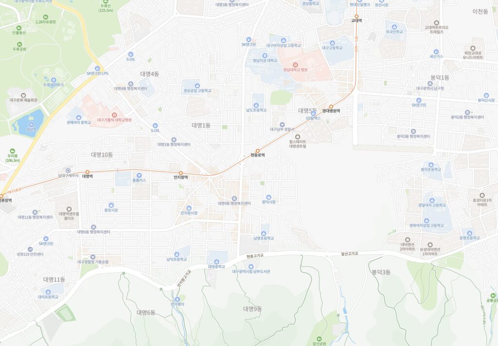 대구상가임대 대명동 무권리 27평 코너 상가 리뷰 2 대명동 지도