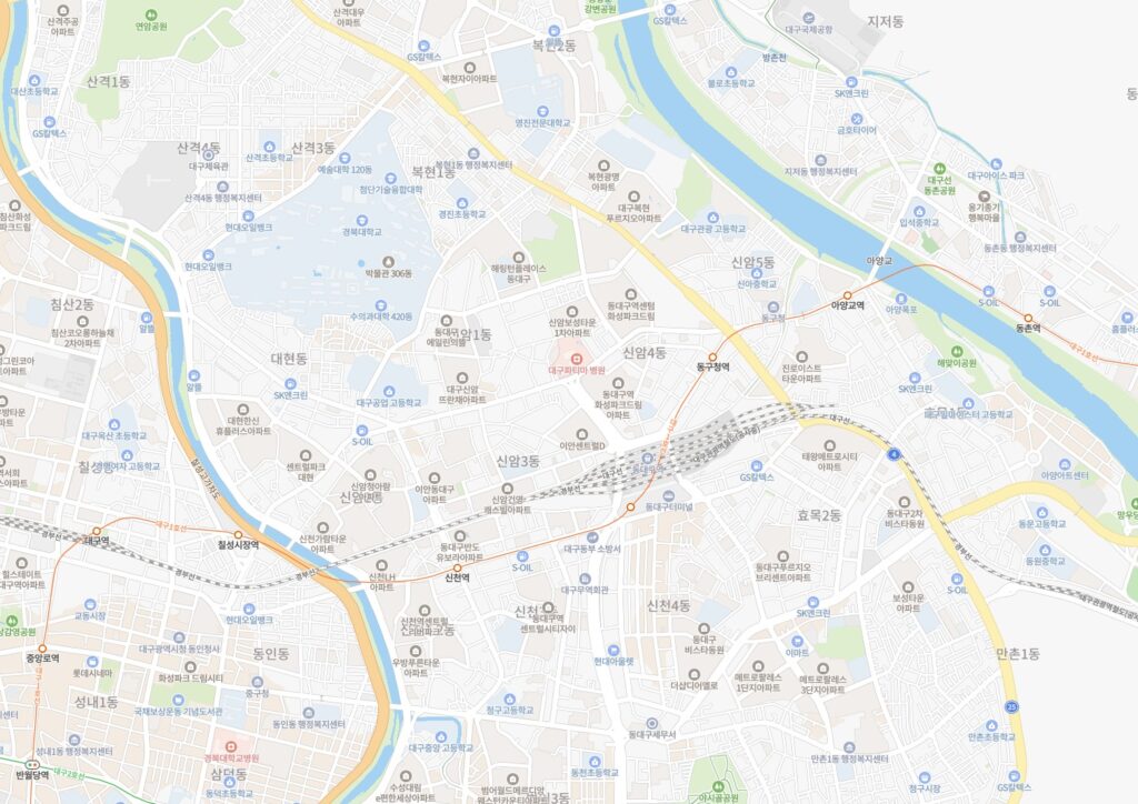 대구 신암동 20평 음식점 매장 양도 상가임대 3 동구 지도